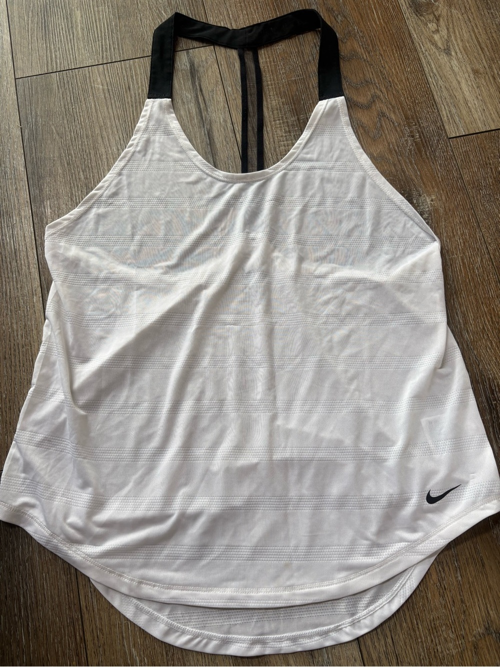 Nike White Tank Top with Black Strap running training small